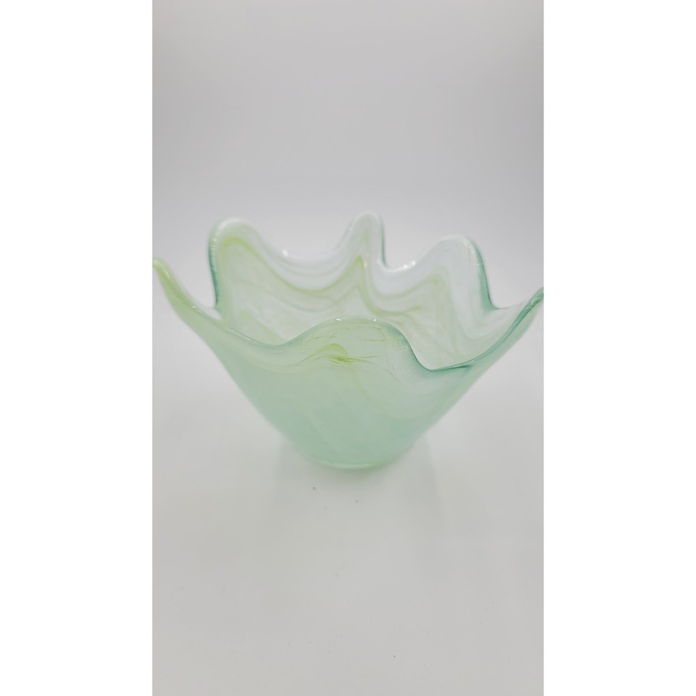 Cypress 3.5" Alabaster Scallop Bowl Green Small